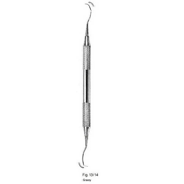 Gracey Curettes, Hollow Handle Double Ended, Stainless Steel, Size. 13/14