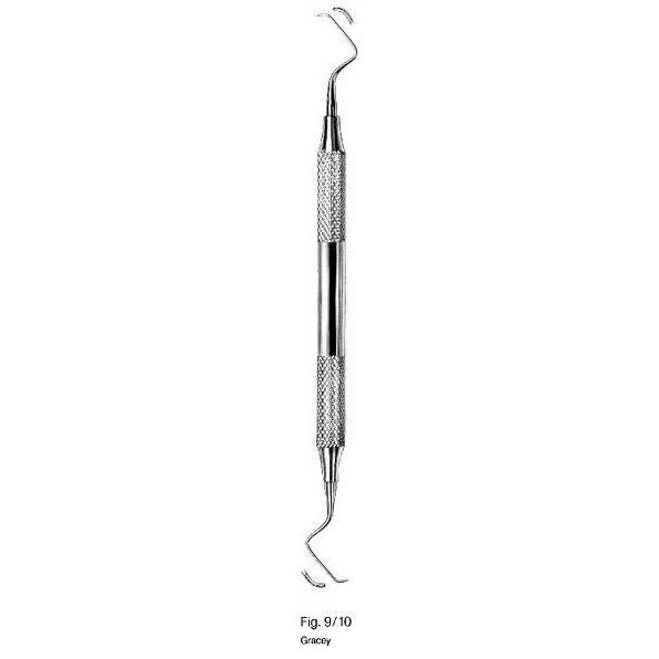 Gracey Curettes, Hollow Handle Double Ended, Stainless Steel, Size. 9/10