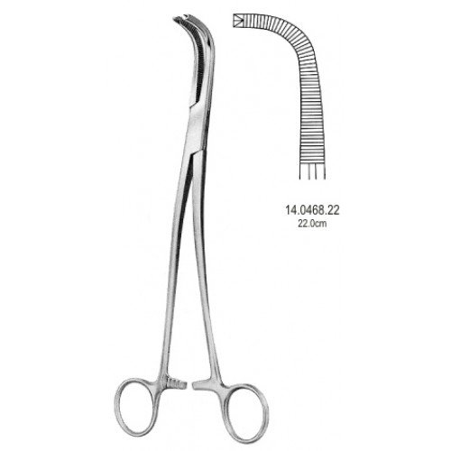 Gray Gall Duct Clamp, 1×2 Teeth, Fig.1, 22cm