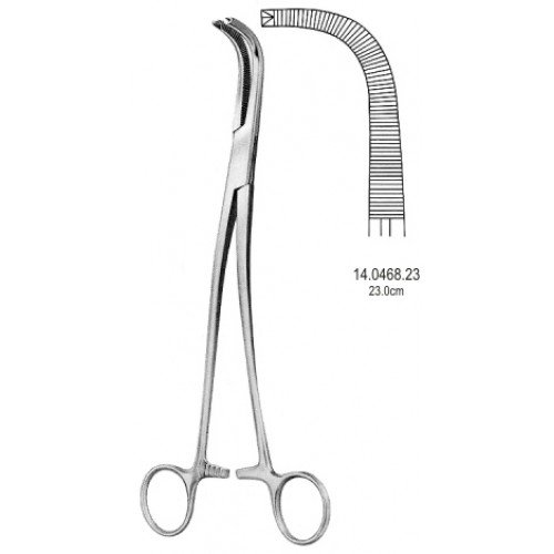 Gray Gall Duct Clamp, 1×2 Teeth, Fig.2, 23cm