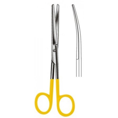 Grazil Operating Scissors, Blunt/Blunt, Curved, Tungsten Carbide, 13.0cm