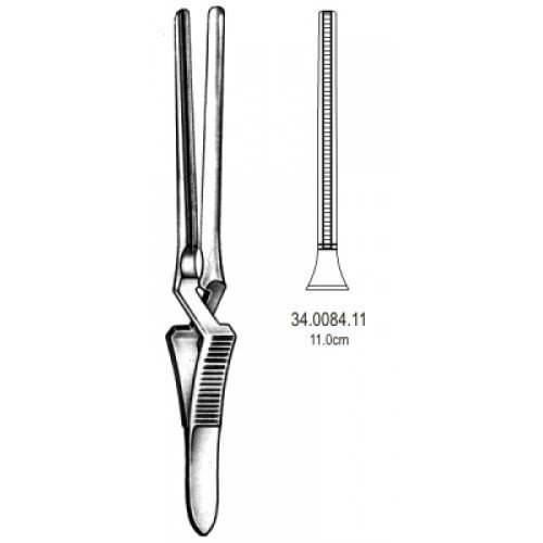 Gregory soft Atraumatic Bulldog Clamp, Straight, 11cm