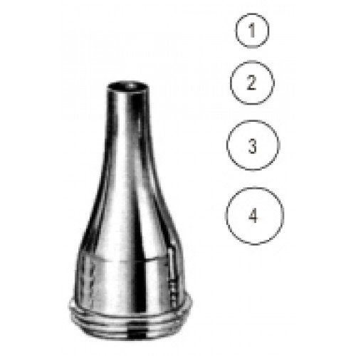Gruber Ear Speculum round, 4.5mm-7.5mm, Set of 4