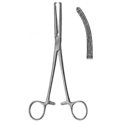 Gwilliams Hysterectomy Forceps, Curved, 1×2 Teeth, 20cm