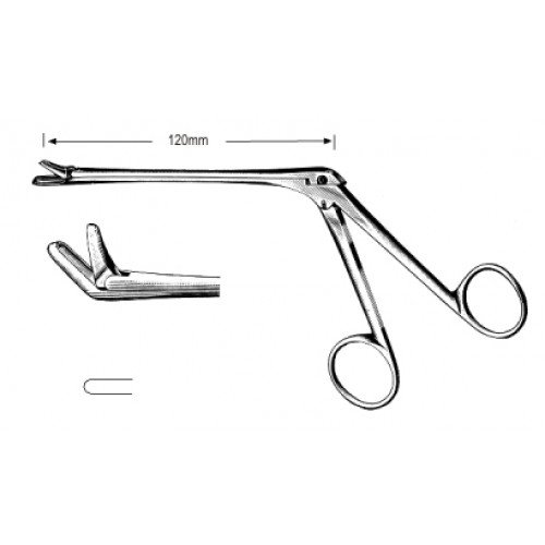 Hajek Nasal Cutting Forceps up ward 120mm, 19cm