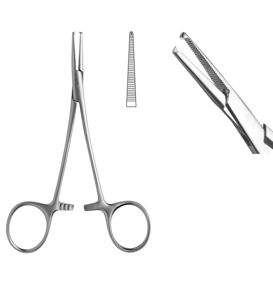 Halstead Mosquito Haemostat Artery Forceps, Straight, Serrated, 1×2 Teeth, 14cm