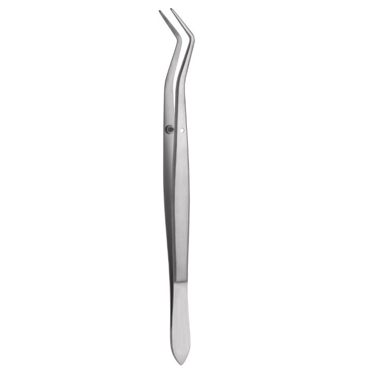 Hammacher Meriam Tweezers, Plain Handle Pattern, Stainless Steel, 16cm Long