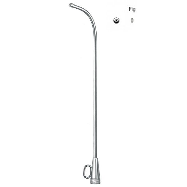 Hartmann Ear Eustachian Catheter Fig.0, Silver Plated, Hole Size 1.5mm, Length 15cm