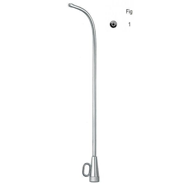 Hartmann Ear Eustachian Catheter Fig.1, Silver Plated, Hole Size 2.5mm, Length 15cm