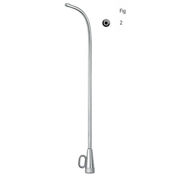 Hartmann Ear Eustachian Catheter Fig.2, Silver Plated, Hole Size 3.0mm, Length 15cm