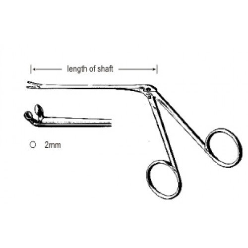 Hartmann Ear Forceps Cup Jaws up ward 2mm, 8.5cm