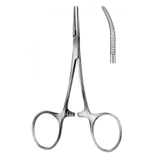 Hartmann Hemostatic Forceps, Curved, 10cm