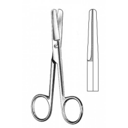 Harvey Ligature Scissors Serrated blade 12cm