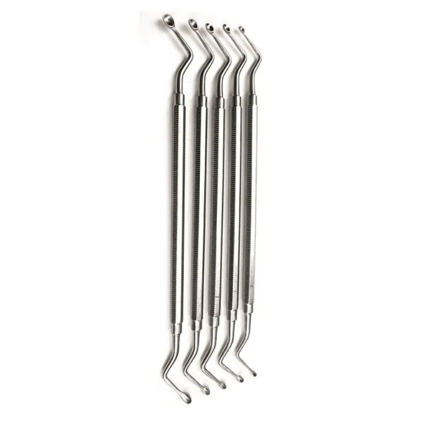 Hemingway Bone Curette, Doulbe Ended, Set of 5