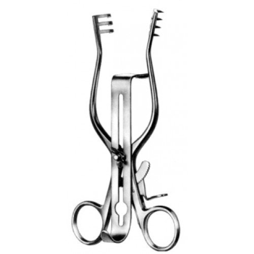 Henley Retractor, 3×4 Prongs, Sharp, 16.5cm
