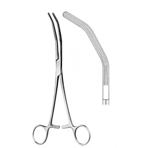 Herrick Kidney Pedicle Clamp, Curved, 23cm