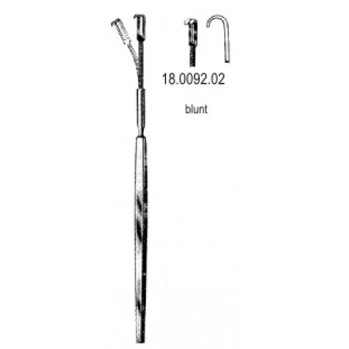 Hook Retractor, Blunt, Flexible, 2 Prongs, 16cm