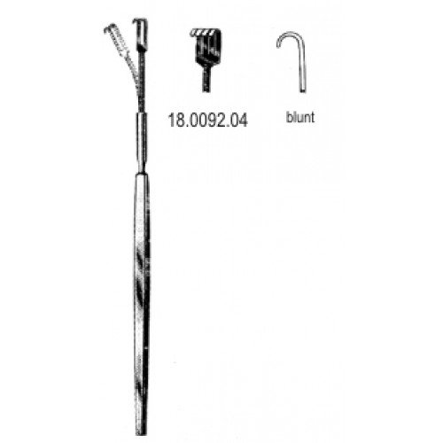 Hook Retractor, Blunt, Flexible, 4 Prongs, 16cm