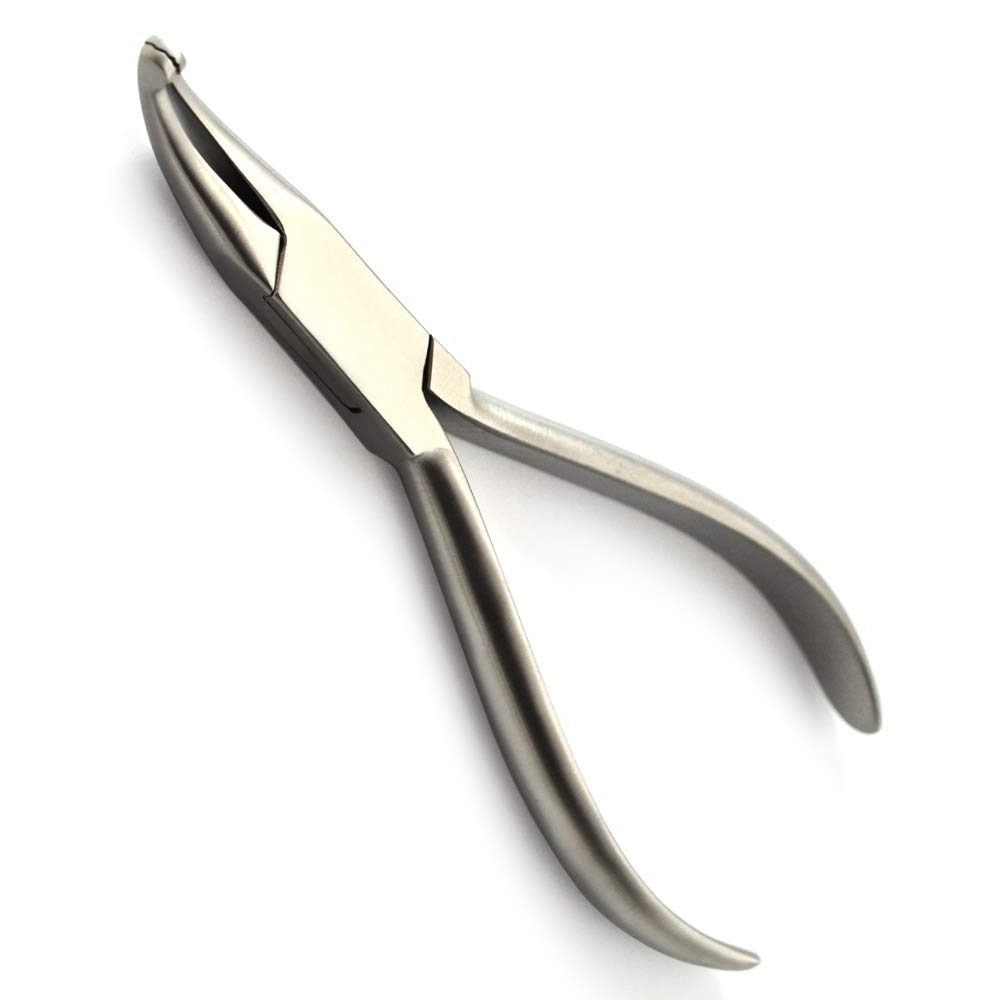 Howe Plier Dental Orthodontic Utility, With Serrated Tips, Arch Wire Holding Pinching, Curved, 14cm