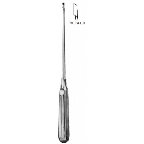 HScoville Bone Curette 4x10mm, Straight 25cm