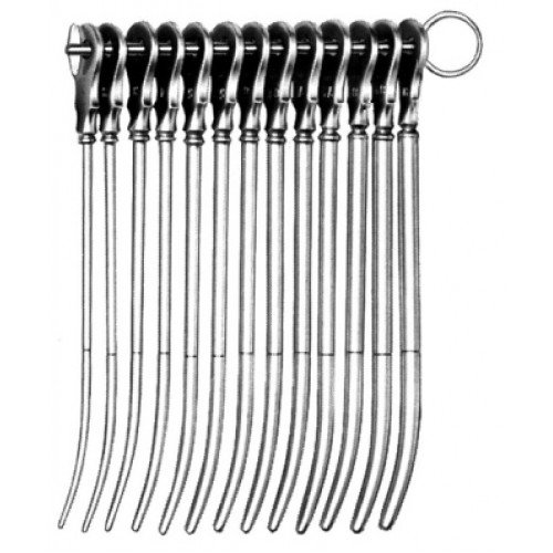 J.M.S.W.S Type Uterine Dilator, Single Ended, Set of 13, (1 to 13mm)