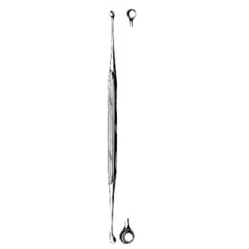 Jansen Curette, Double Ended, Sharp, Straight, 15cm