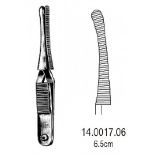 Johns-Hopkins Haemostatic Forceps Curved 6.5cm