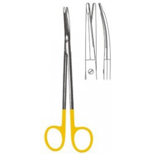 Kaye Face Lift Scissors toothed Curved 18cm Tungsten Carbide