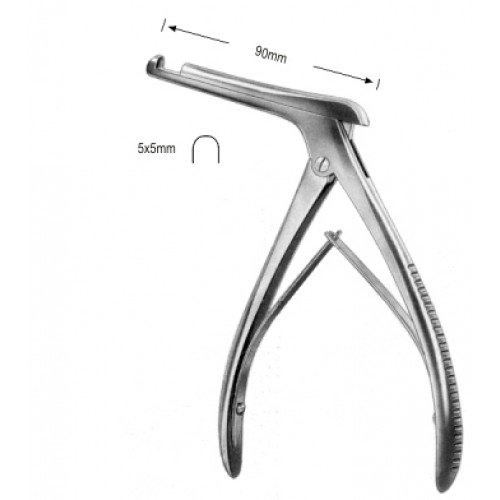 Kerrison Antrum Punch 5x5mm, shaft 85mm, 20cm