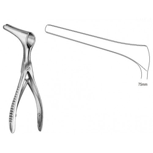 Killian Nasal Speculum, S/J (Serrated jaws), 75mm, 13.0cm