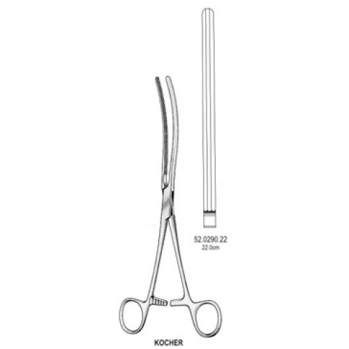 Kocher Intestinal Forceps, Straight, 22cm