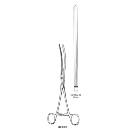 Kocher Intestinal Forceps, Straight, 25cm