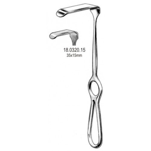 Kocher Langenbeck Retractor 35x15mm, 21cm