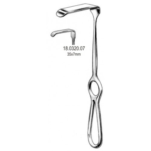 Kocher Langenbeck Retractor 35x7mm, 21cm