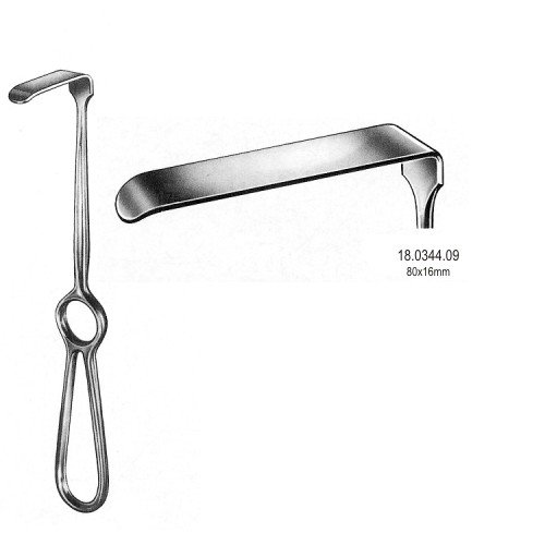 Kocher Langenbeck Retractor 80x16mm, 21.5cm