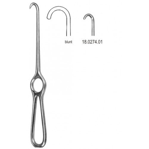 Kocher Retractor, 1 Prong, Blunt, 22cm