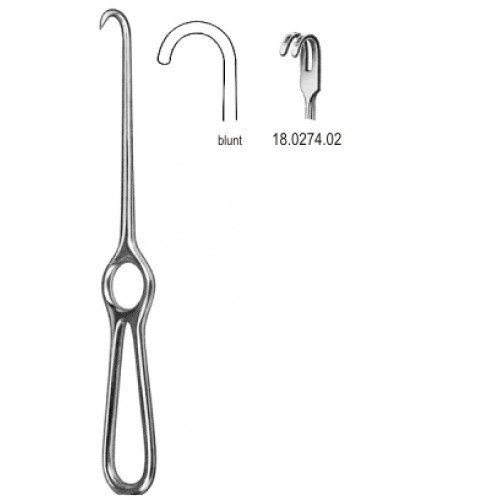 Kocher Retractor, 2 Prongs, Blunt, 22cm