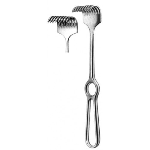 Koerte Retractor, Sharp, 40x30mm, 8 Prongs, 23.5cm