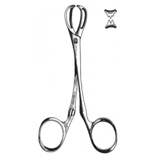 Lane Tissue Forceps, S/J (Serrated jaws), 12.5cm