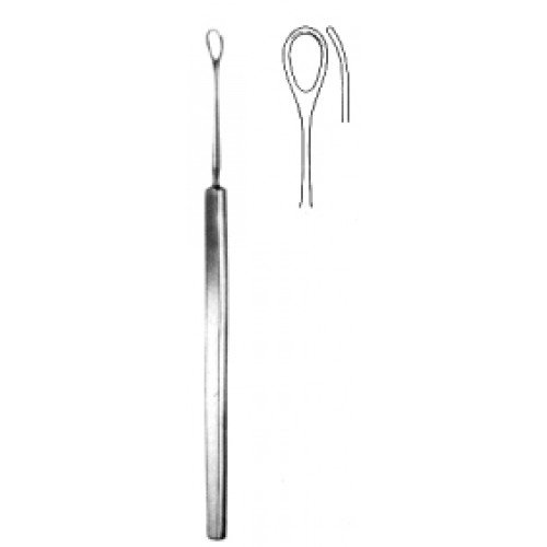 Langenbeck Ear Curette, Blunt, slight Curved, 13cm