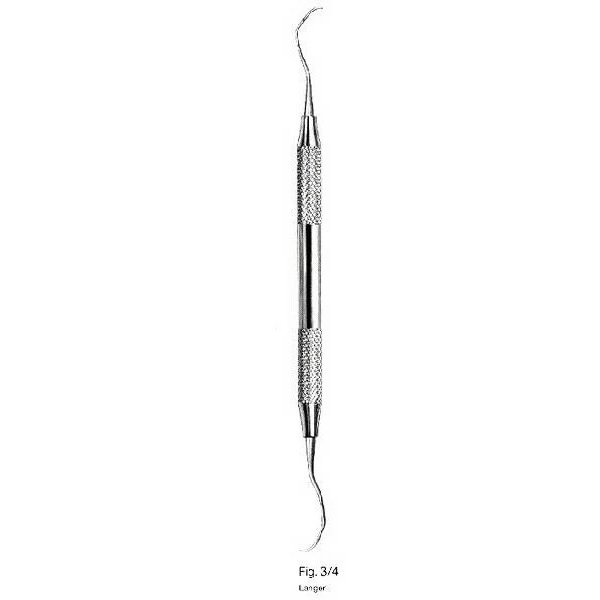 Langer Curette, Hollow Handle, Fig. 3/4