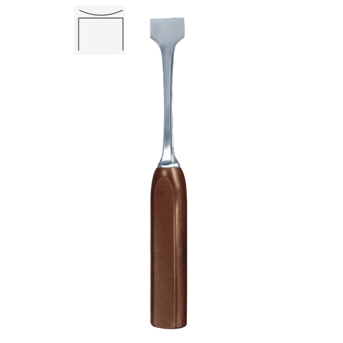 Lexer Bone Gouge/Chisel, Fibre Handle, 25mm, 22cm