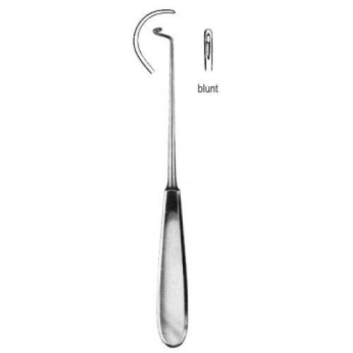 Ligature Needle Curved to left blunt 20cm