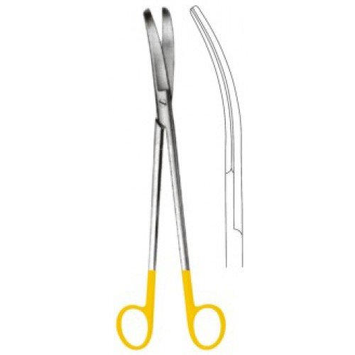 LLOYD DAVIES Rectal Scissors Curved 25.5cm Tungsten Carbide