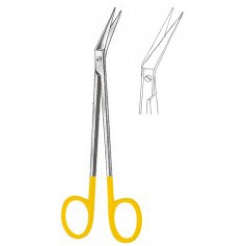Locklin Gum Scissors angled to side 16cm Tungsten Carbide