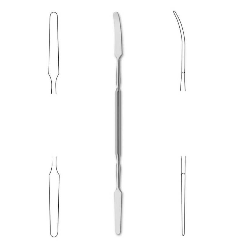 Macdonald Vascular Dissector, Elevator, Double Ended, Blunt Blades, 18.5cm