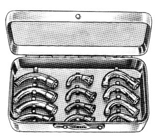 Magill Nasal Connection, Set of 12, in Stainless Steel Case