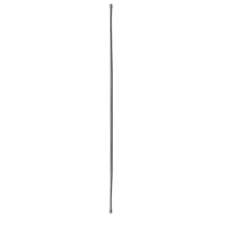 Malleable Silver Plated Probe Buttoned, Double Ended, Stainless Steel, Probe Thickness 2mm, 16cm
