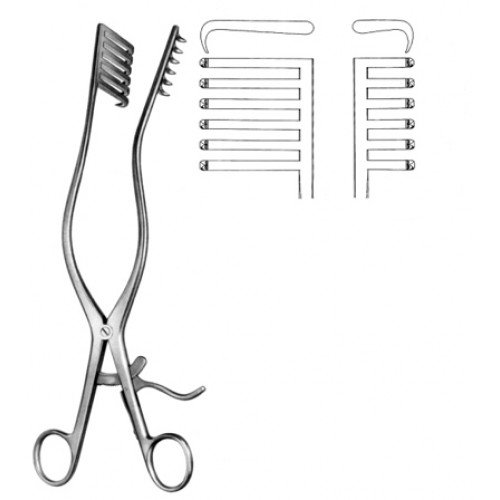 Martin Hemi-Laminectomy Retractor, 6×6 Prongs, Sharp, 27cm