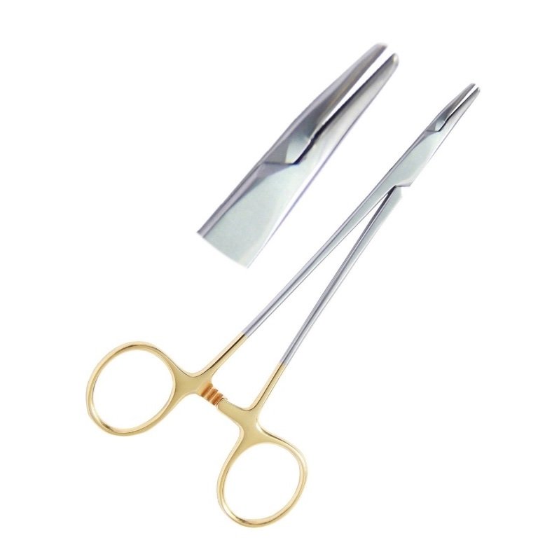 Mayo Hegar Needle Holders, Curved, Tungsten Carbide, 12cm